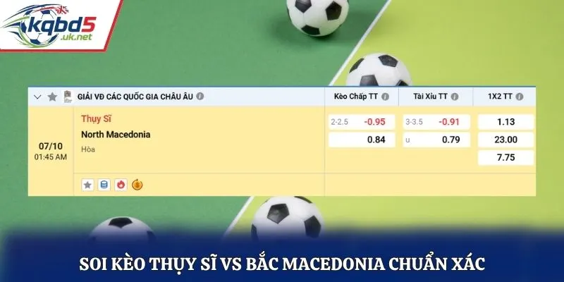 Soi kèo Thụy Sĩ vs Bắc Macedonia chuẩn xác qua bảng kèo nhà cái